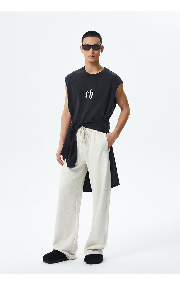 CHINISM Classic Cotton Logo Vest Men Summer Breathable Sleeveless Tank Top XV2333H6031 6